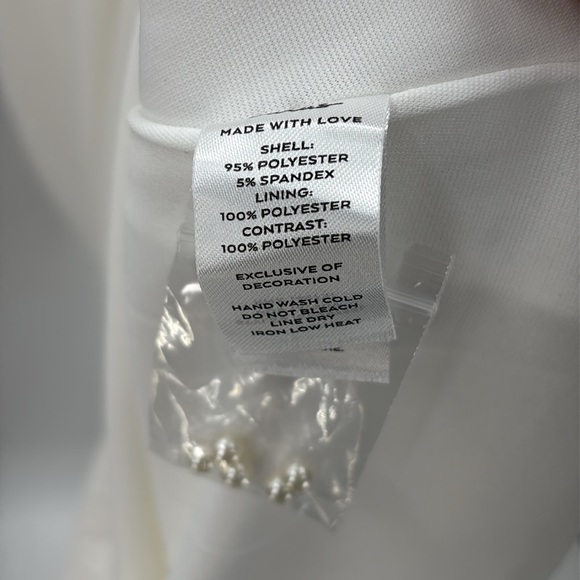Lulus Romantic Glow White Backless Pearl Bow Maxi Dress size XS NWOT - Picture 9 of 12